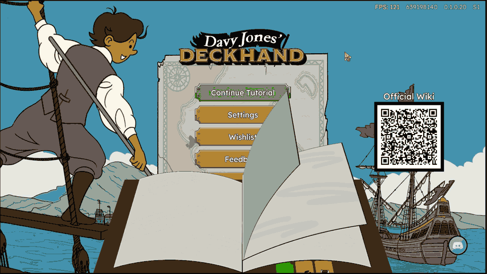 The Ship Log book opening from the main menu